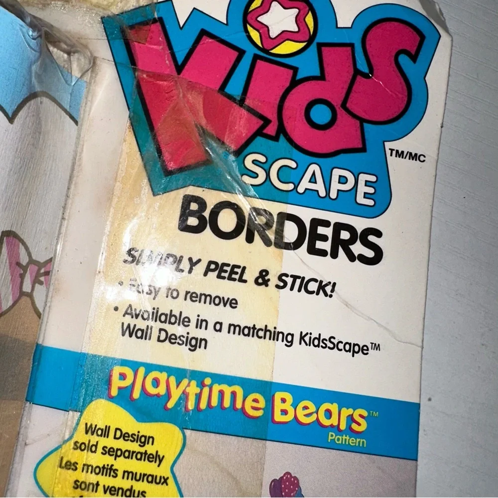 Vintage 1993 “Playtime Bears” Wallpaper Border